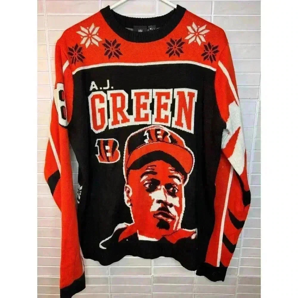 NFL Christmas Sweater 100% Acrylic Chase Brown - Picture 2 of 8